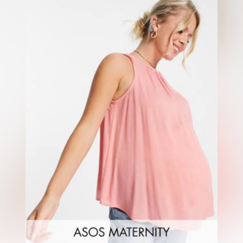 ASOS Maternity Coral Sleeveless Top